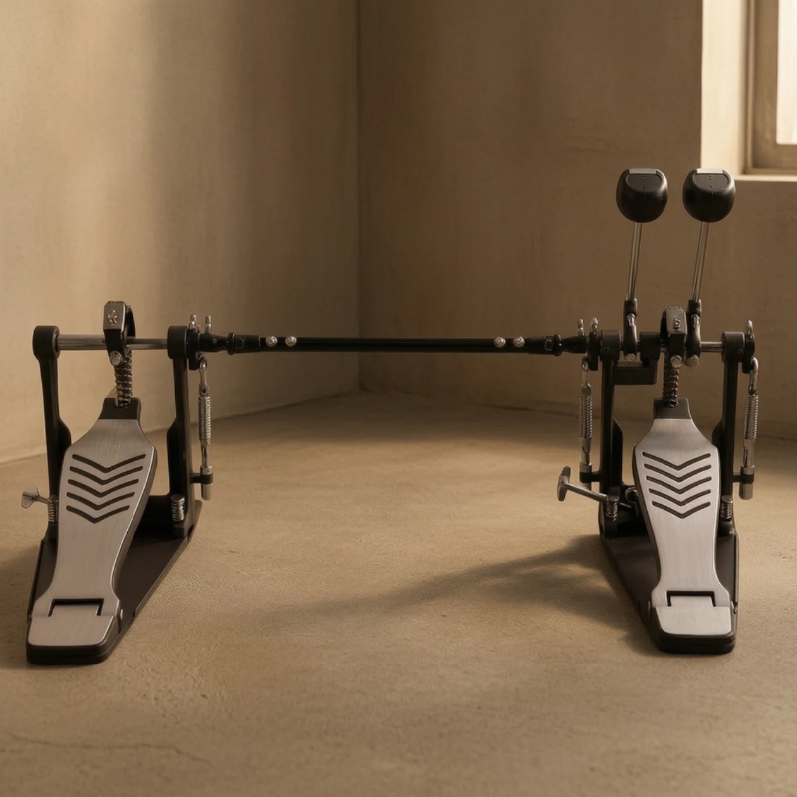 Double Bass Drum Pedal Professional Double Kick Pedal Metal Sturdy for Drummers, Live Playing, Rehearsal