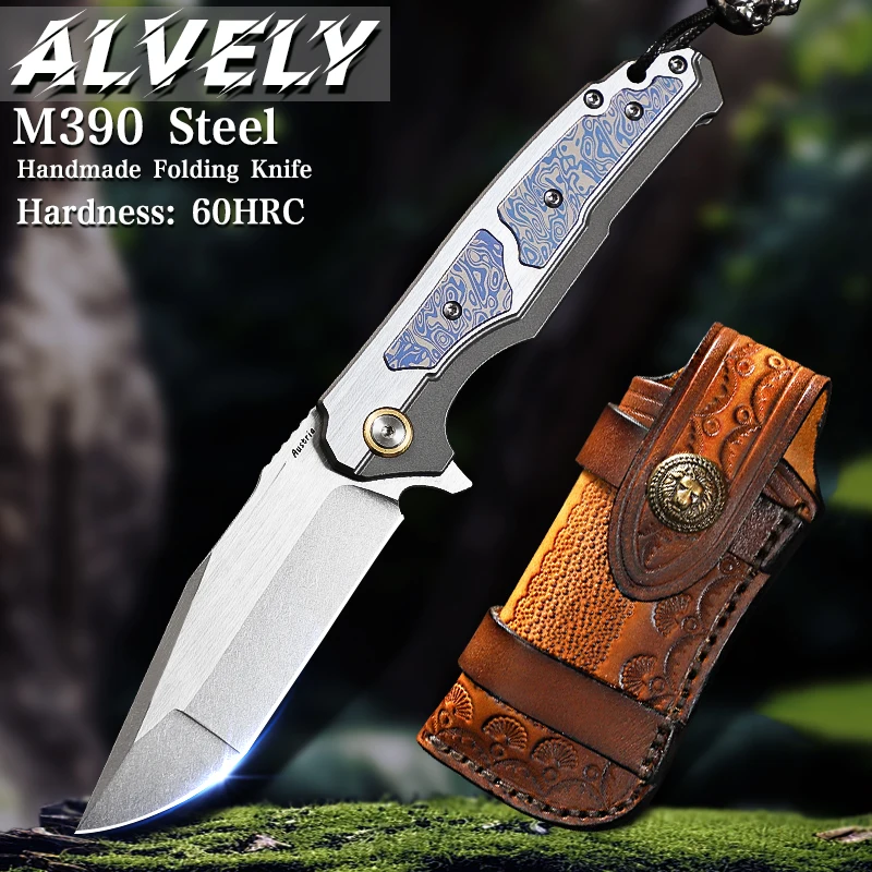 EDC Men's Pocket Knife, M390 Steel Pocket Knife, Outdoor, Hiking, Mountaineering, Camping Convenient, Portable Knife