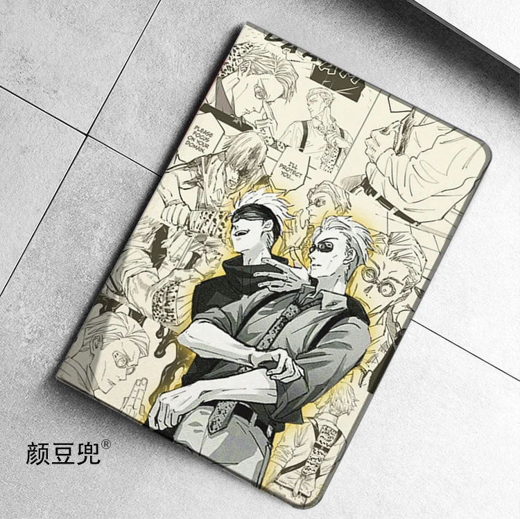 Nanami Kento Anime Jujutsu kaisen Satoru Gojo For Galaxy Tab A7 Lite 8.7 2021 Case S9Plus Tri-fold stand Cover Galaxy Tab S6Lite