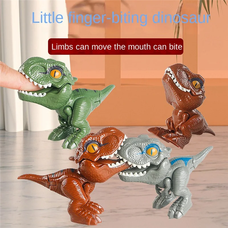 DELAM-Dinossauro Infantil Ovo Dedo Mordendo Simulação Tiranossauro Tiranossauro Dinossauro Menino Divertidos