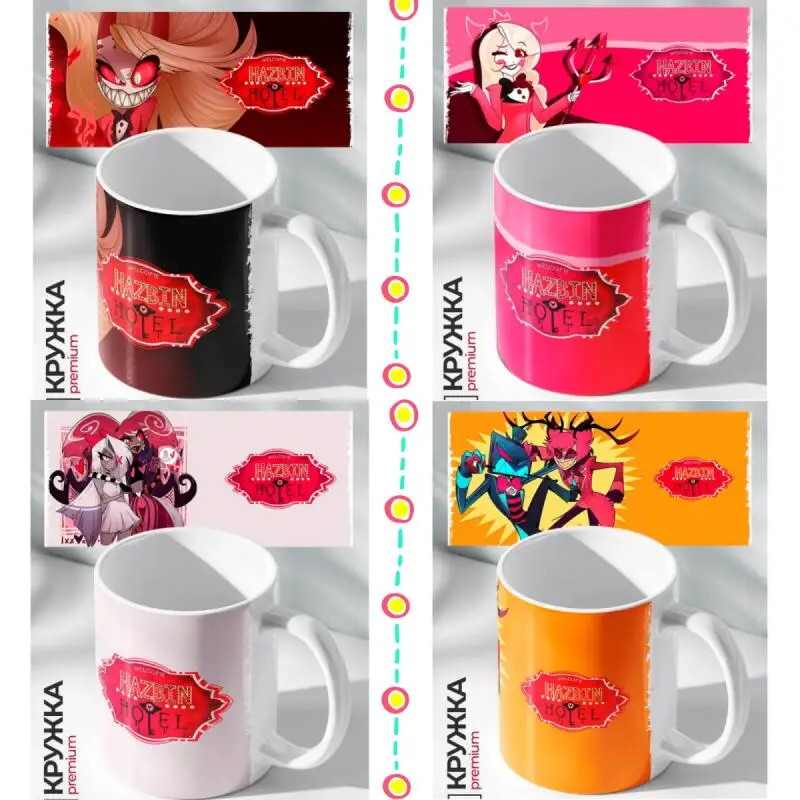 

Ceramic Cup for Alastor Vox Velvet Vaggie Charlie Anime Cartoons 330Ml Breakfast Cup Ceramic Coffee Cup Drinking Cup Milk Cup