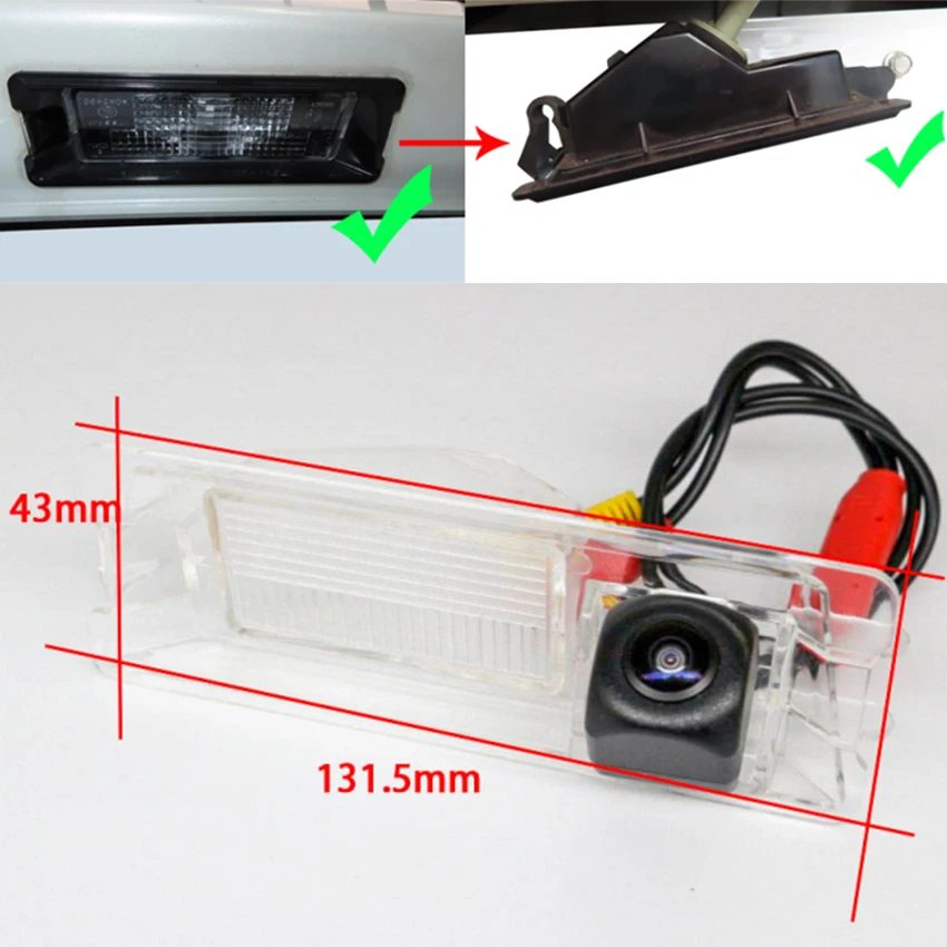 Telecamera targa per telecamera retrovisiva impermeabile per visione notturna HD per Nissan Micra K12 2002 ~ 2010 K13 2010 ~ 2012 2013 2014