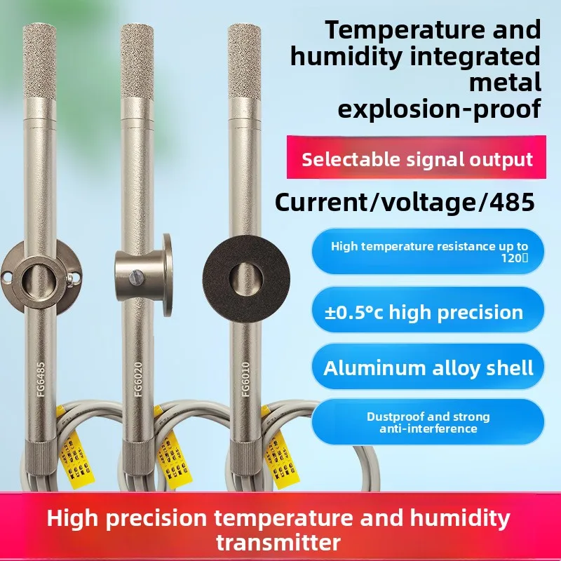 transmetteur-de-capteur-de-temperature-et-d'humidite-fg6020-sonde-de-type-pipeline-pour-tension-et-courant-resistante-aux-hautes-temperatures