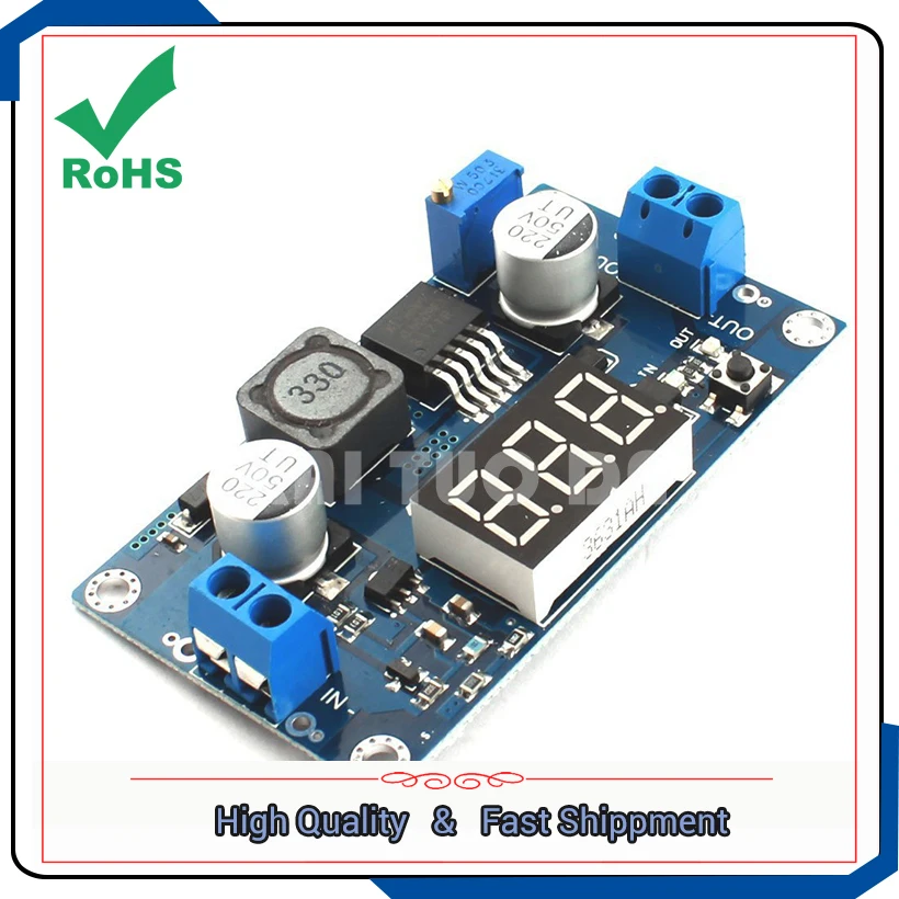 Module XL6009 DC-DC Booster Adjustable step up power supply Module Boost 4.5V-32V to 5v-55V with voltmeter display converter