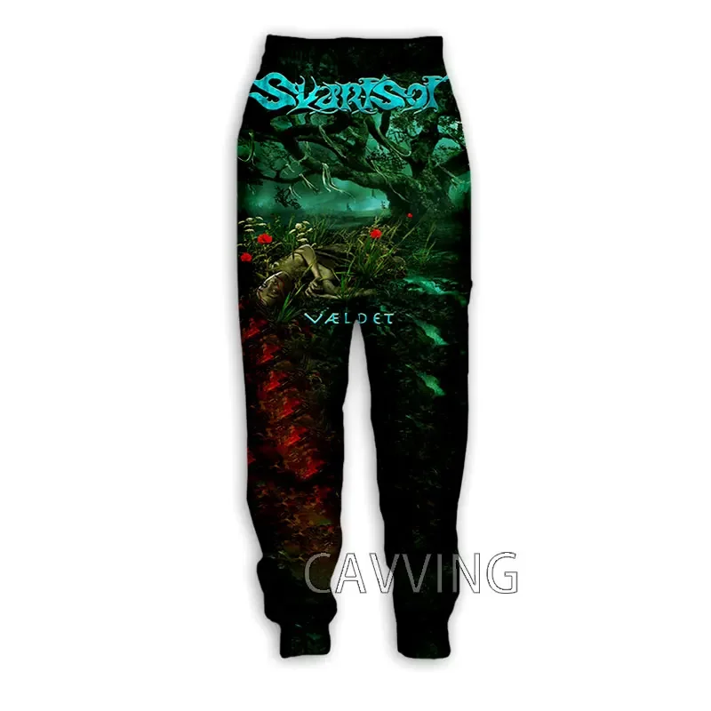 Svartsot-Rock Band 3D calças casuais estampadas, moletom esportivo, calças retas, calças de corrida, nova moda