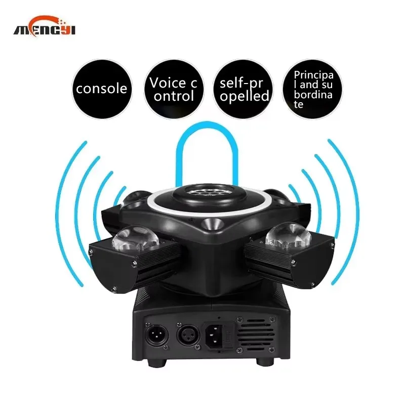 ضوء المرحلة 4 رؤساء Led ضوء متحرك DJ RGBW 4 في 1 ستروب شعاع كريستال الكرة الأحمر الأخضر زهرة تأثير DMX نادي الزفاف عيد الميلاد