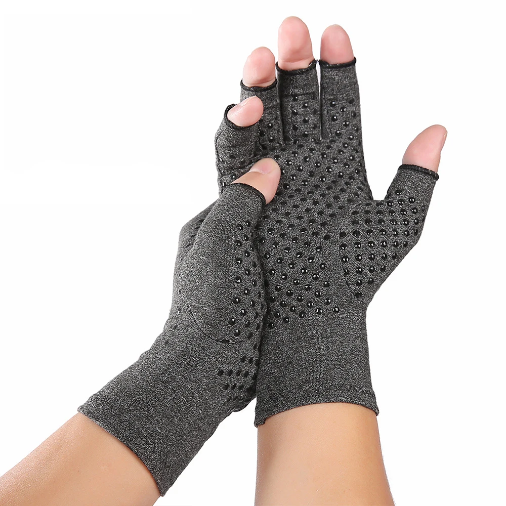 

(Dropshipping item) Arthritis Gloves Pain Compression Swelling Rheumatoid Half Finger Cycling Fitness Silicone Hands Socks