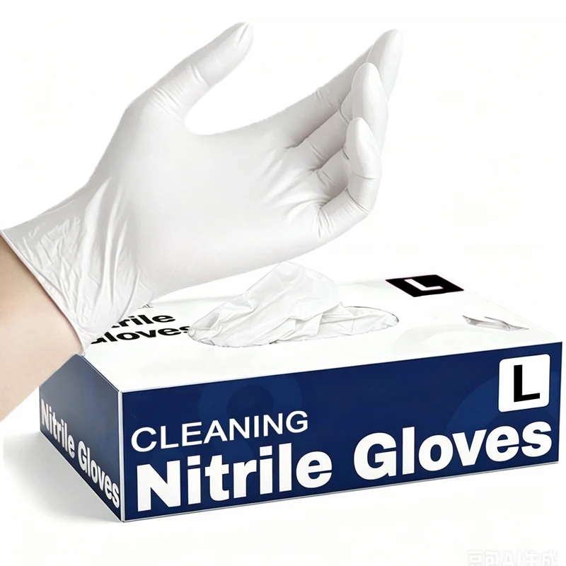 10/50/100PCSPCS White Disposable Nitrile Gloves Household Kitchen Gloves Perfect for Pet Hairdressing Dishwashing Hair Washing