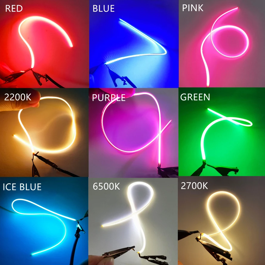 LED نفس النهاية خيوط مرنة الترا سليم 3 فولت دوامة لمبة خيوط الرجعية اديسون لمبة أجزاء المصباح ديود شريط إضاءة الديكور