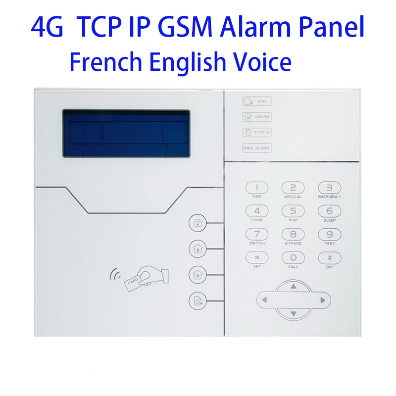 4G 433MHz Focus Alarm Panel ST-VGT TCP IP GSM English French Voice Web IE Browse Phone App Control with RJ45 Ethernet Cable Port