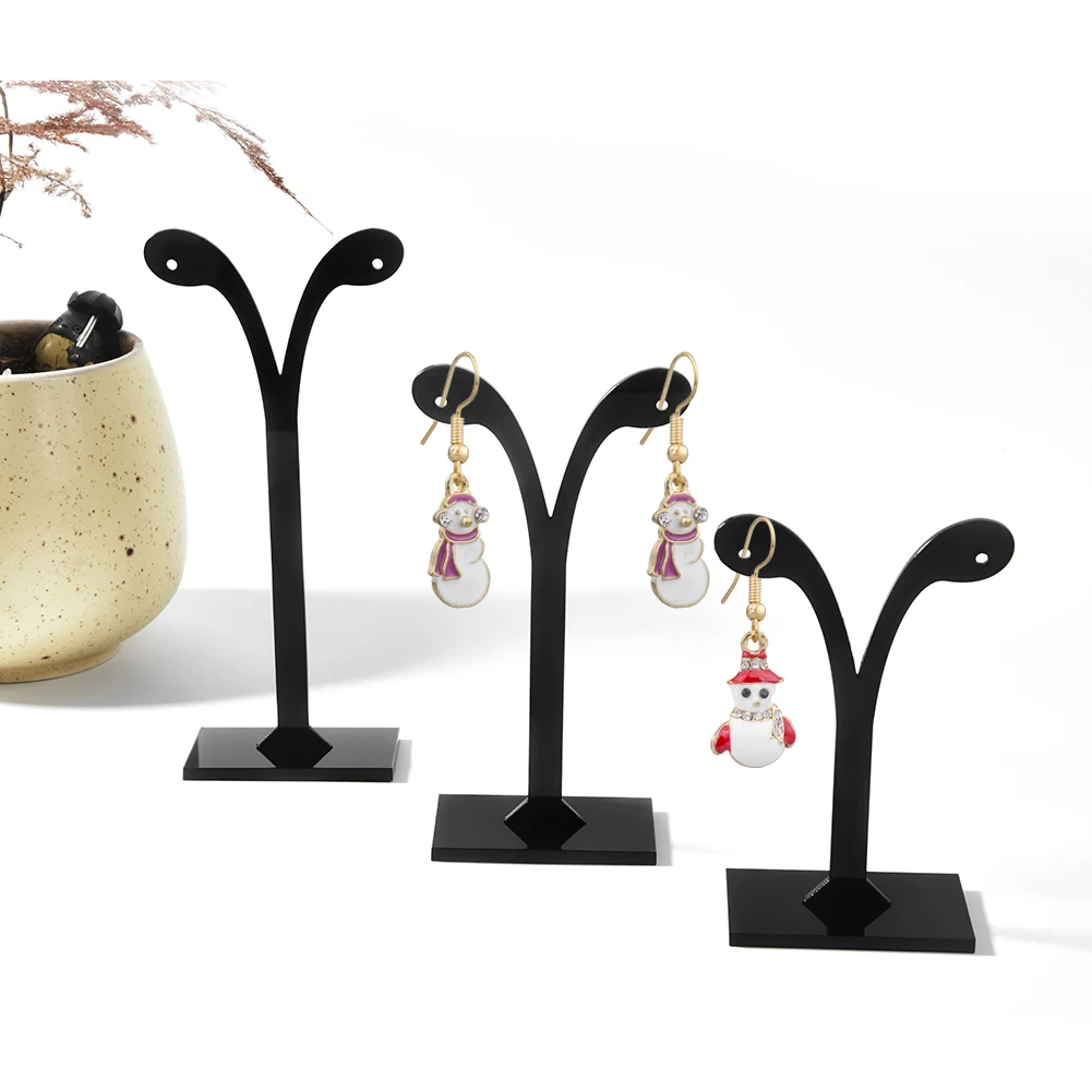 

3pcs Earring Display Shelf Stand Holder Jewelry Organizer Rack Leaf Pattern Stud Earrings Holder Display Stand Jewelry Rack