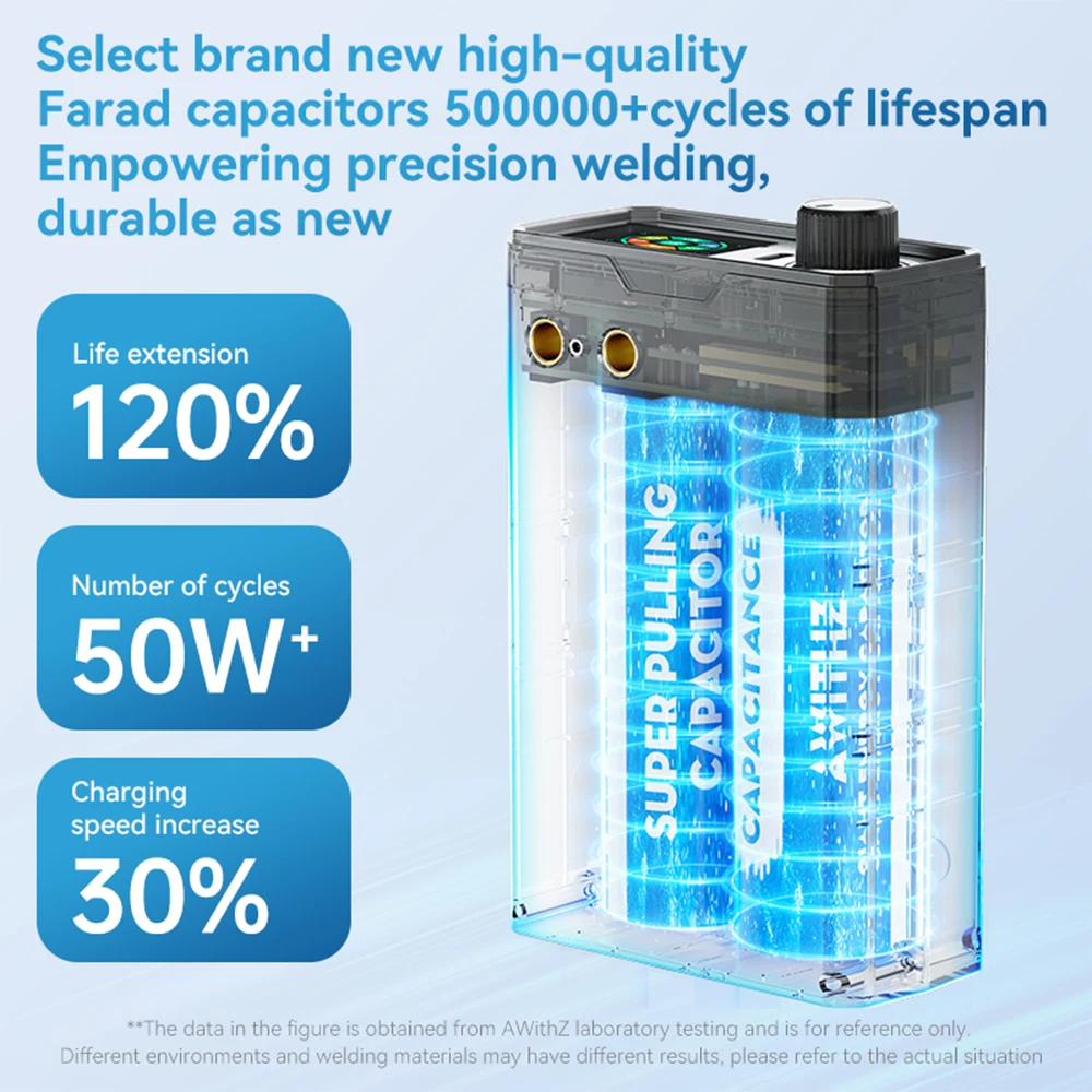 AWithZ UKF10 Spot Welder Super Farad Capacitor Spot Welding Machine 18650 Lithium Battery DIY Nickel Sheet Welding