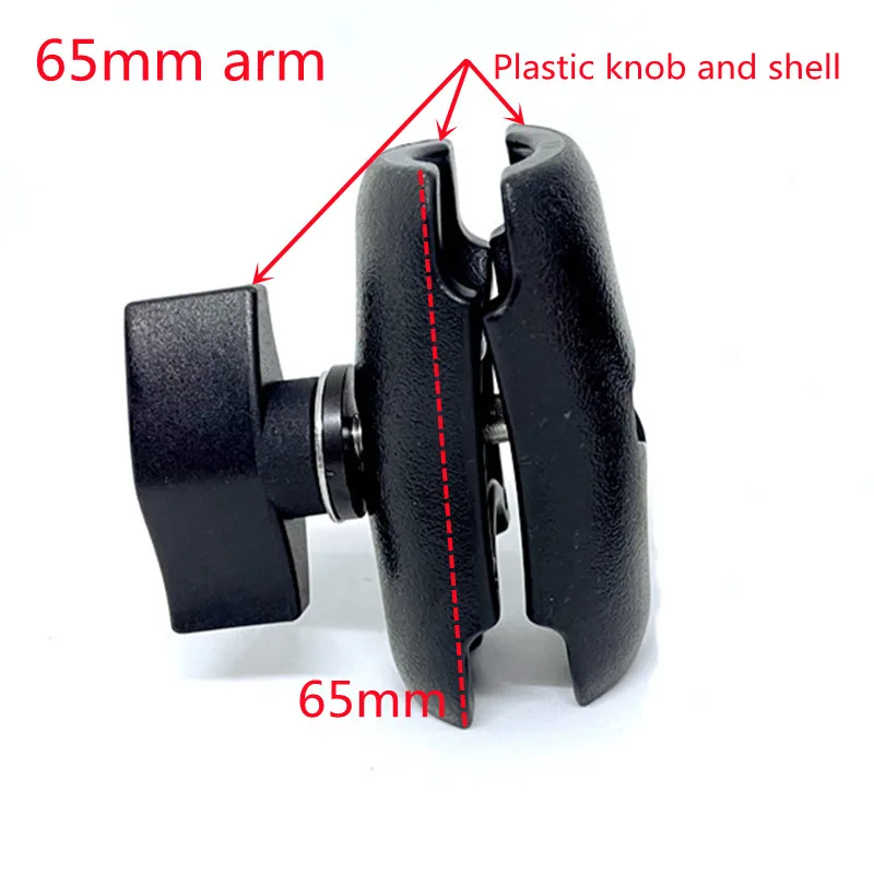 65Mm 95Mm 1 Inci Bola Mount Double Socket Lengan Untuk Gopro Mount Sepeda Motor Dudukan Stang Ekstensi lengan Bola Gunung