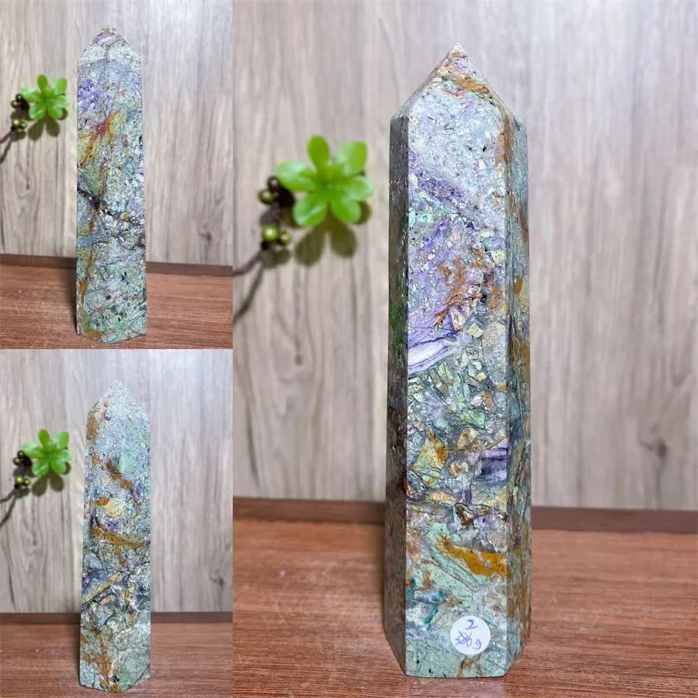 1PCS Natural Unique Brecciated Fluorite Jasper Towers Points Stone Healing Crystal Reiki Energy Home Decor Gift