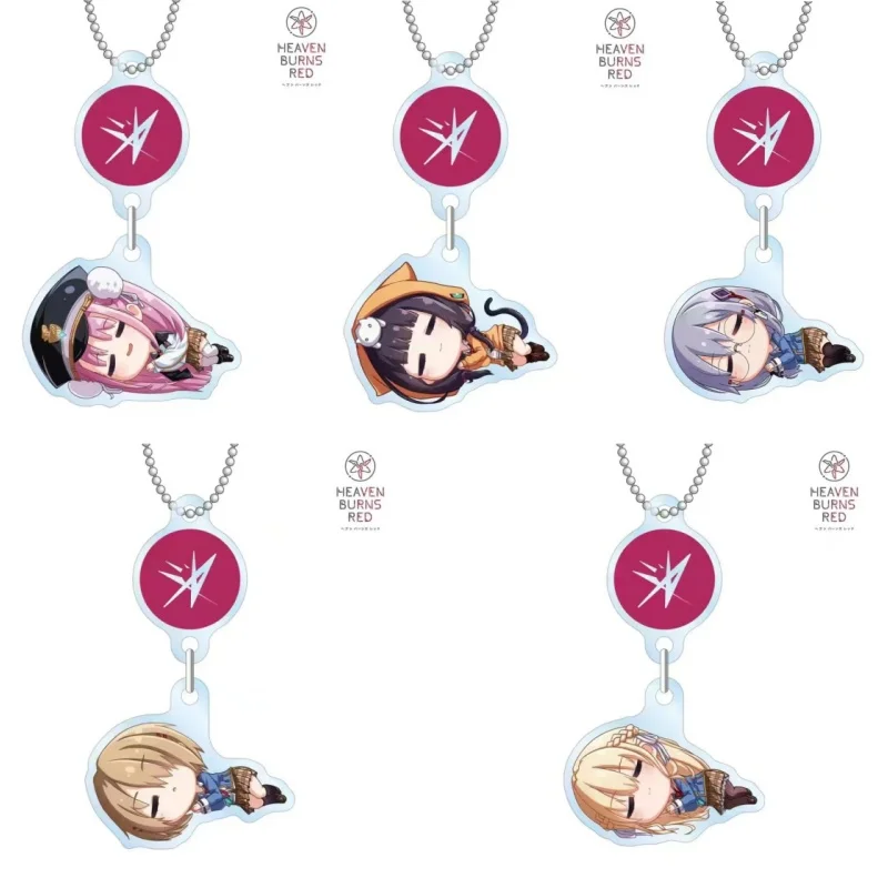 

Hot Anime Heaven Burns Red Acrylic keychain Cute cartoon pendant Decorative Backpack hanger Gifts 6cm