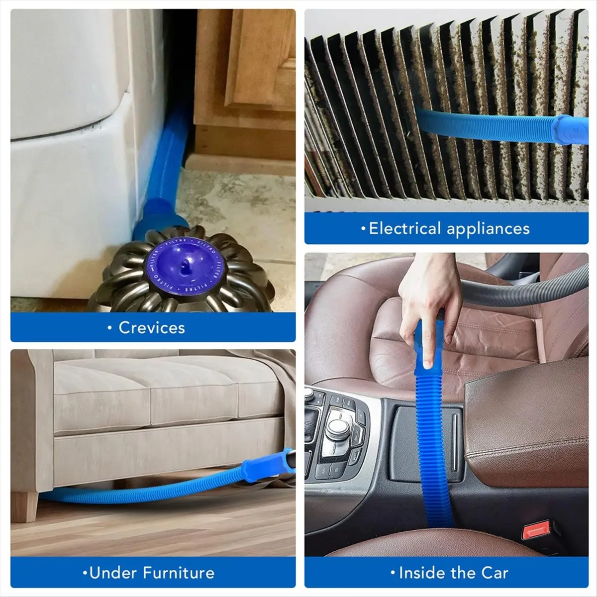 2026 Trend Vacuum Hose Attachment Dryer Vent Cleaner Kit Compatible with All Vacuum Cleaner, Quickly Lint Remover