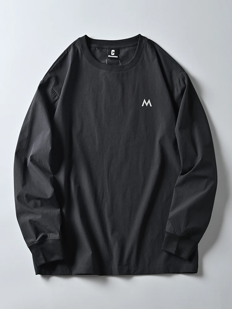 Lightweight Qui-Dry Breathable Men's round Ne Sweatirt Outdoor Functional Casual Base Layer T-irt Street Sle Elastic