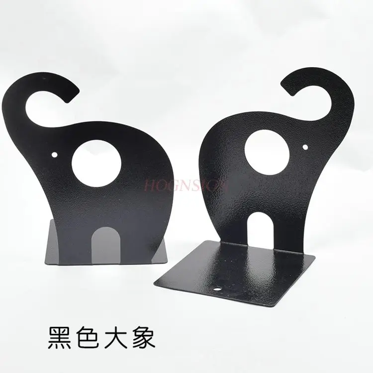 

2pcs Metal Bookstand Creative Office Desktop Storage and Organizing Books with Simple Student Animal Shaped Bookholders and