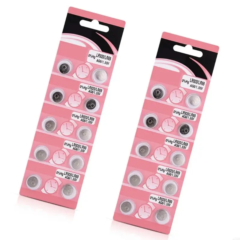 270b AG6 LR920 Baterai tombol alkali 10 pcs/20pcs KUMPLOK ALKALINE SUPER TINGGI TINGGI UNTUK LIGHT MINI GADGET MEDIS