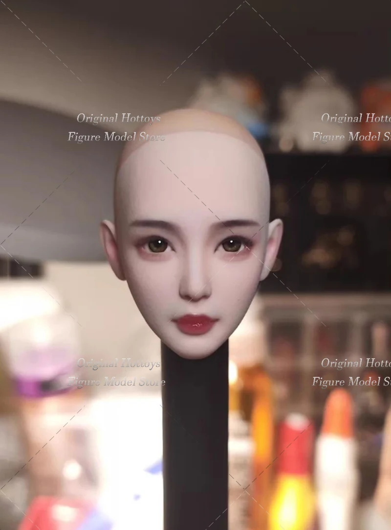 

Скульптура головы женщины-солдата в масштабе 1/6, обновленная версия Qi Yue, красивая голова-фигурка для 12-дюймовой модели куклы-фигурки.