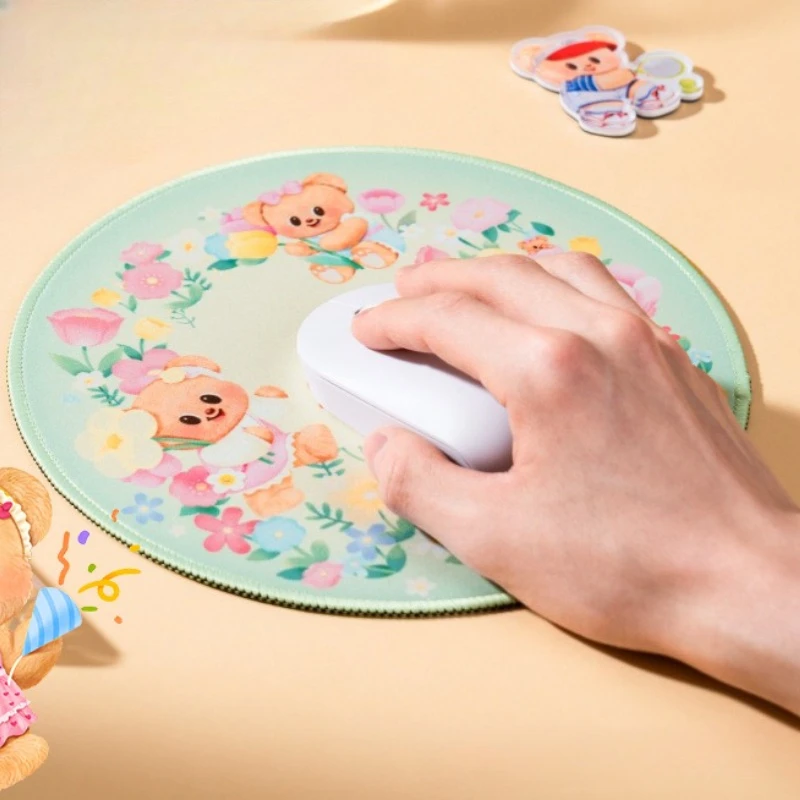 Cartoon Bear Rotundity Mouse Pads Comfortable Slip Resistant Wear-resistant Home Office Gaming Mouse Pad Table Desk Mat