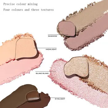 Little Ondine 四色眼影粉餅高光自然裸色韓式妝容閃亮眼影 10 最佳銷售 小奧丁 - №2