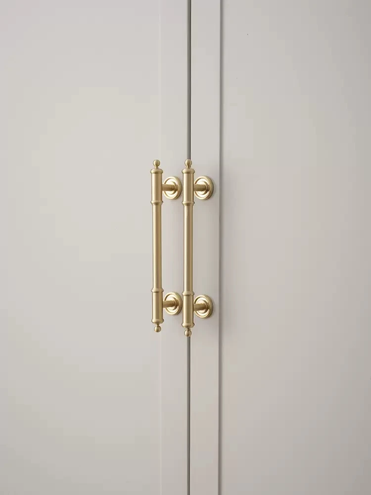 

Home Improvement Furniture Golded Frosted Closet Door Solid brass Handle Kitchen Drawer Bedroom Shoe Cabinet Vintage Doorknob