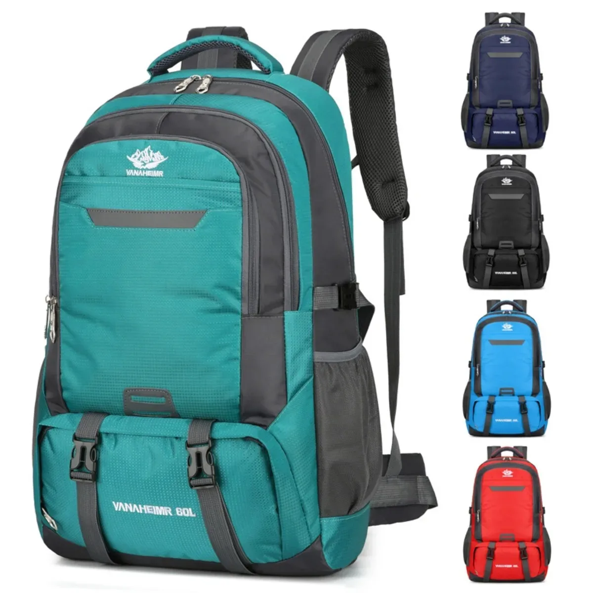 Sac à dos de voyage résistant à l'eau de 60L, sac à dos de camping, randonnée, sac à dos pour ordinateur portable, trekking, escalade, sacs à dos pour hommes et femmes, équipement de randonnée