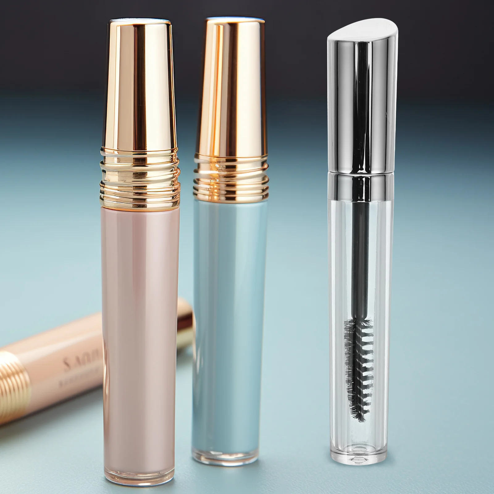 Tubo per mascara vuoto Contenitore per ciglia trasparente ricaricabile da 3 ml Riutilizzabile portatile da viaggio Forniture tecnologiche per ciglia per le donne