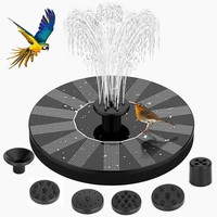 3W LED Solar Fountain Pump with Lights, for Bird Bath Pool, Solar Water Fountain with Battery, for Outdoor, Garden Decoration