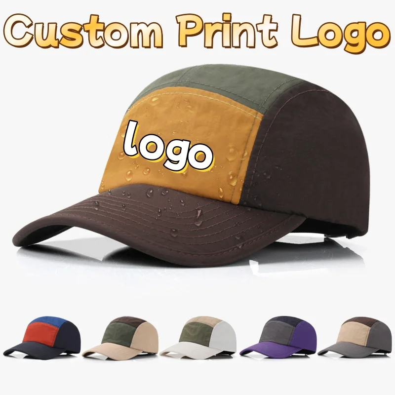 

Customized Printed Logo Quick Drying Baseball Caps Men's And Women's Outdoor Color Blocked Sunshade Waterproof Duck Tongue Hats