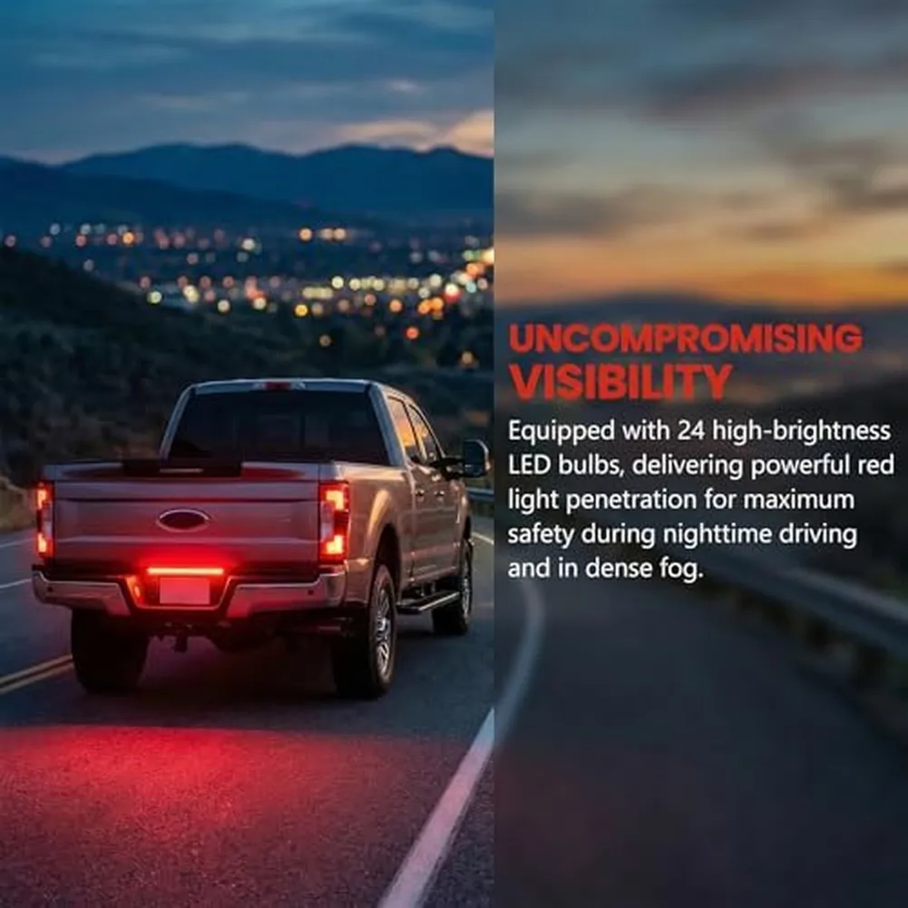 24LED 12V 3rd Stop Lamp High Mount Brake Light Third Lamp Brake Lamp LED Rear High Mount Car Accessories