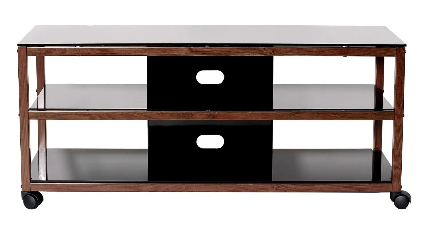TV Stand with Casters & 2 AV Shelves for Flat Panel TVs, 50