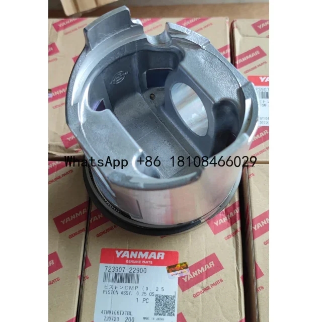 Pistão do cilindro para Yanmar Machinery, Peças de motor diesel, 129907-22090