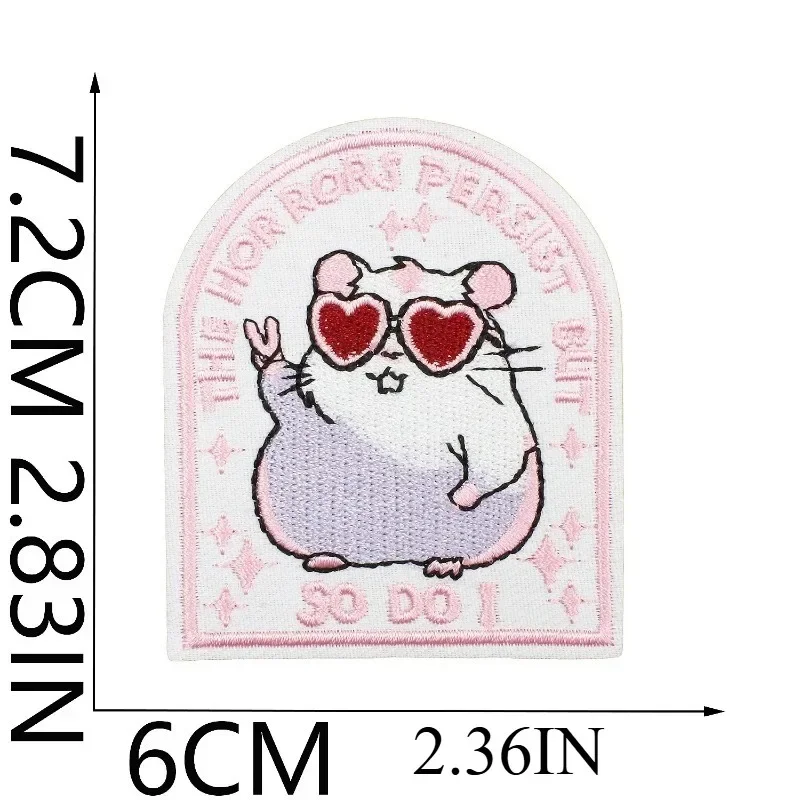 Can Embroidery Cloth Sticker Cute Kitten Patch Sticker Bag Decoration Pink Book Embroidery Chapter Boy Ironing Wholesale