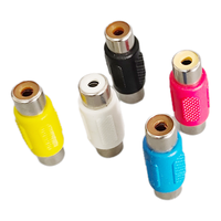 5PCS RCA Straight-through Audio and Video Female To Female Plug RCA Audio Lotus Butt Jack Socket Adapter Connector
