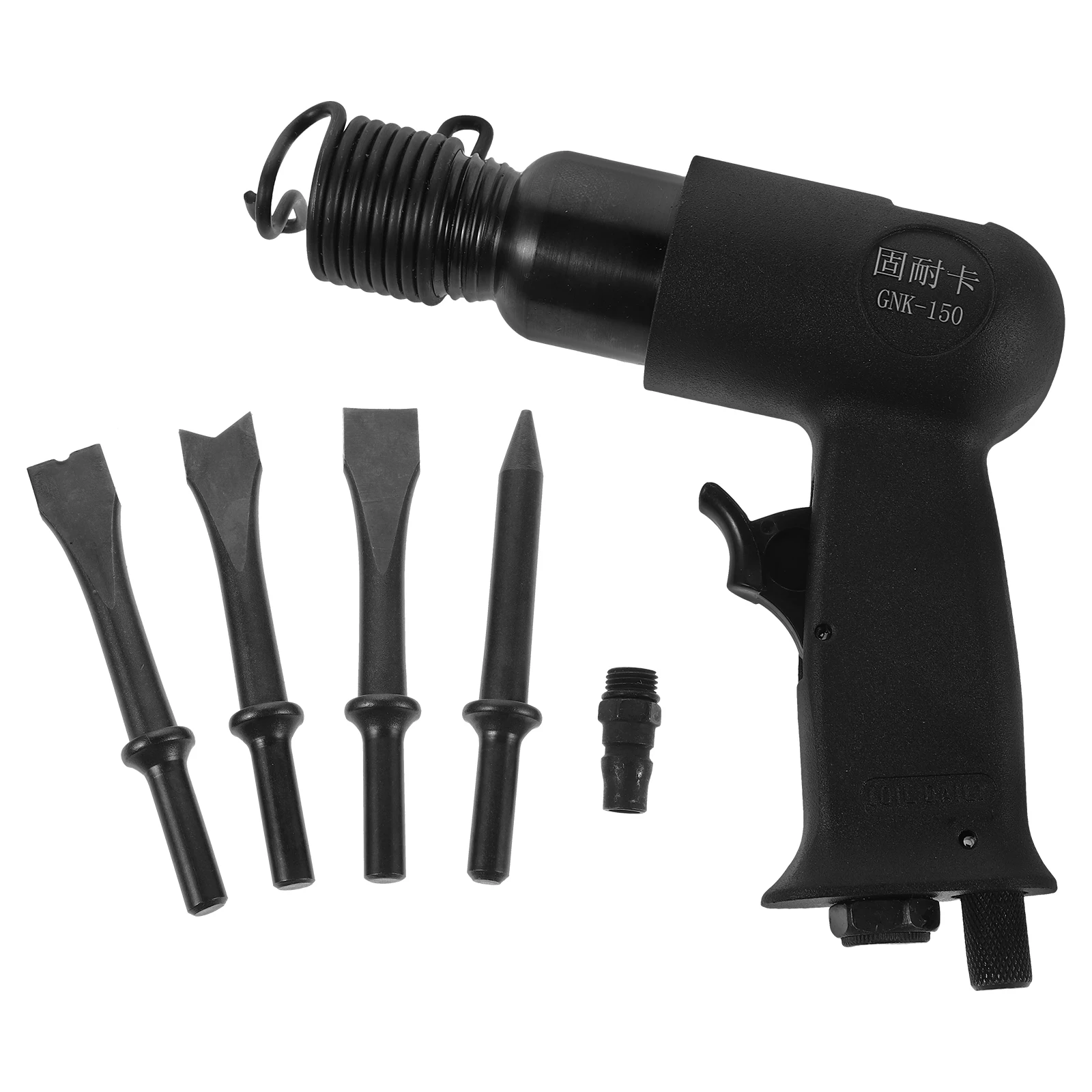 

1 комплект молотка, набор пневматических инструментов, сверхмощный, 150 мм, с 4 долотами, ремонт автомобильных тормозов, удаление ржавчины, металл, долот, удар воздуха