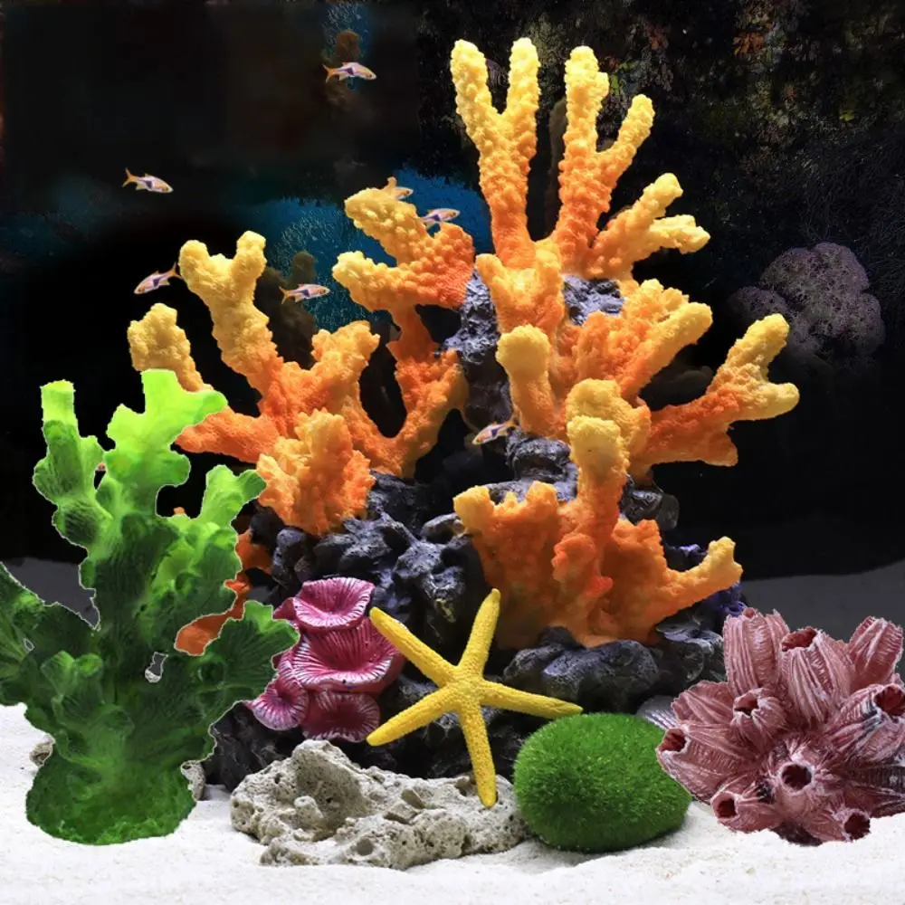 1PC Mini Simulation Underwater Lifelike Artificial Aquatic Ornament Sea Coral Coral Reef Aquarium Plants