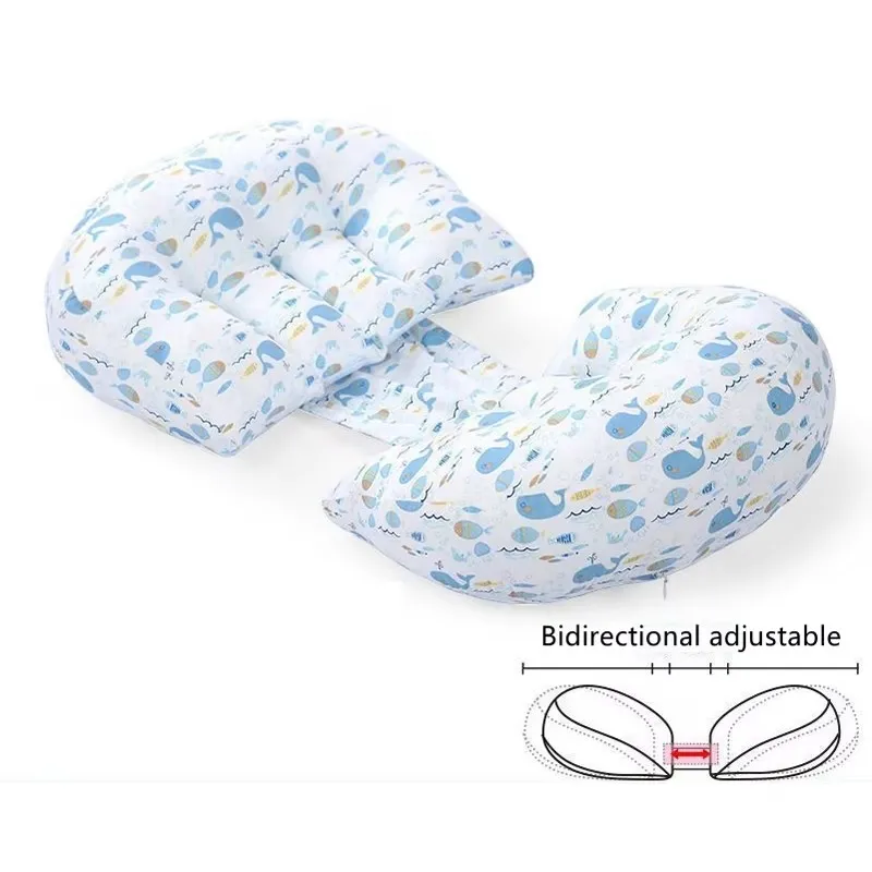 Almohada para dormir de lado ajustable para mujeres embarazadas, artefacto para dormir durante el embarazo, soporte para la cintura Abdominal, cojín en forma de U, alta calidad