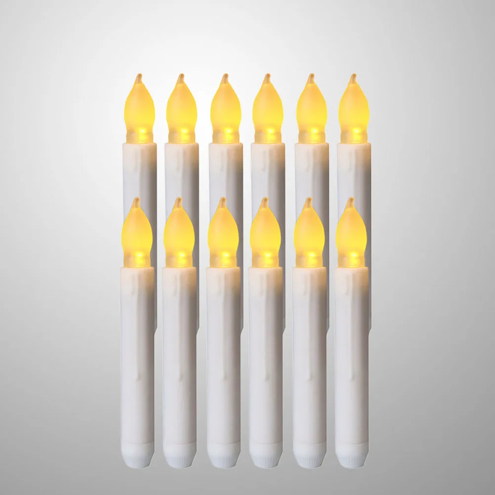 

12 Pcs Wedding Electronic Light Christmas Decoration LED Candles Taper Sticks