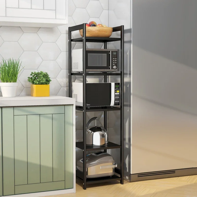 

Stainless steel seam storage rack, microwave storage supplies storage rack