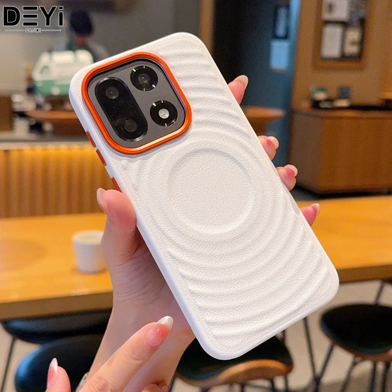 حافظة هاتف DeYi لهاتف اوبو ابحث عن X9pro Reno15 5G غطاء حماية للشحن اللاسلكي بنمط الموجة المغناطيسية #3