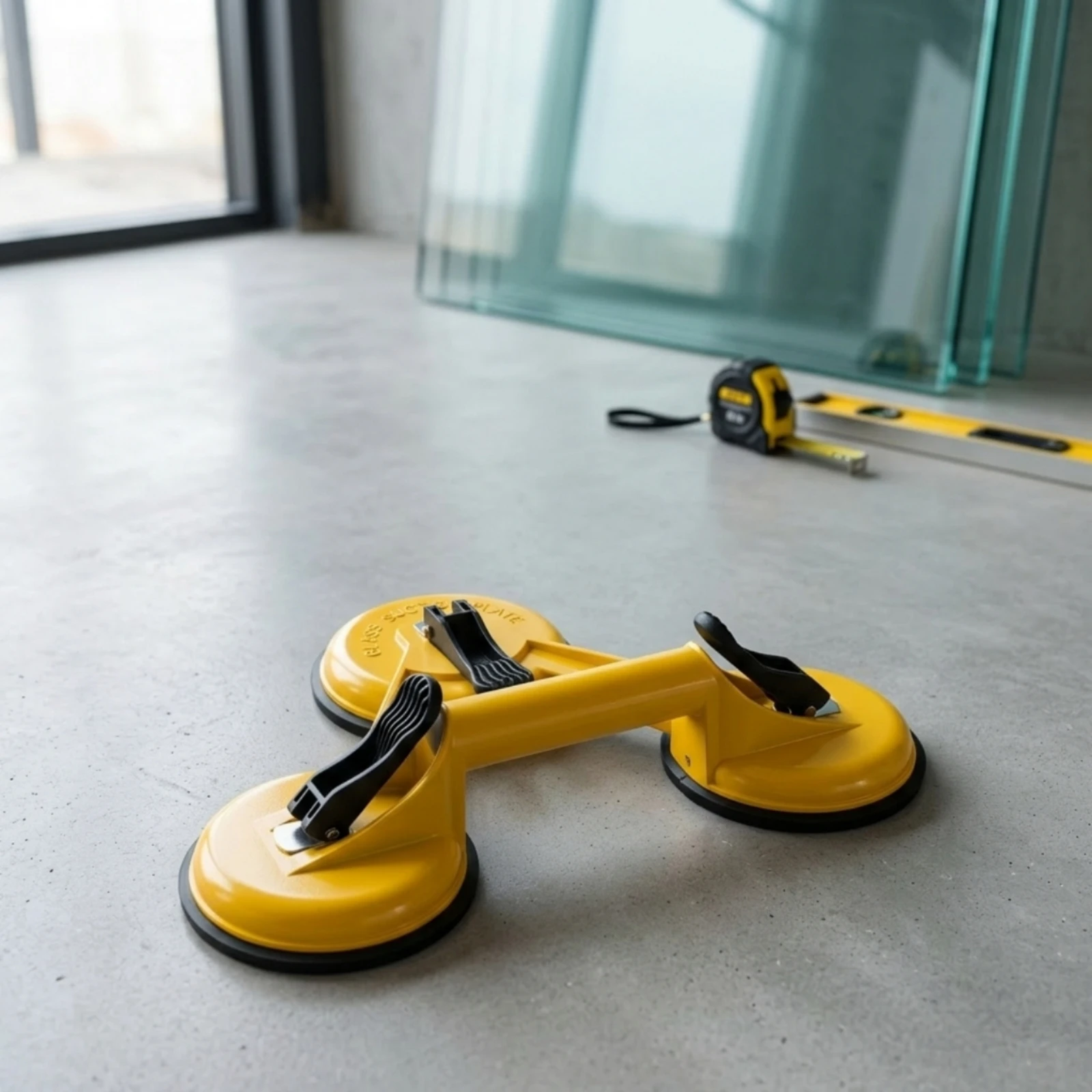 رافعة شفط ثلاثية المخالب شديدة - مراجعة Vacuum Suction Cup Lifter وسعره