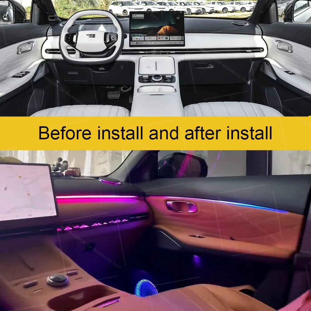 Dynamic ambient light For Geely Galaxy Starship 7 EM-I 2025-2026 Ambient Upgrade Accessories LHD RHD Original Screen Control