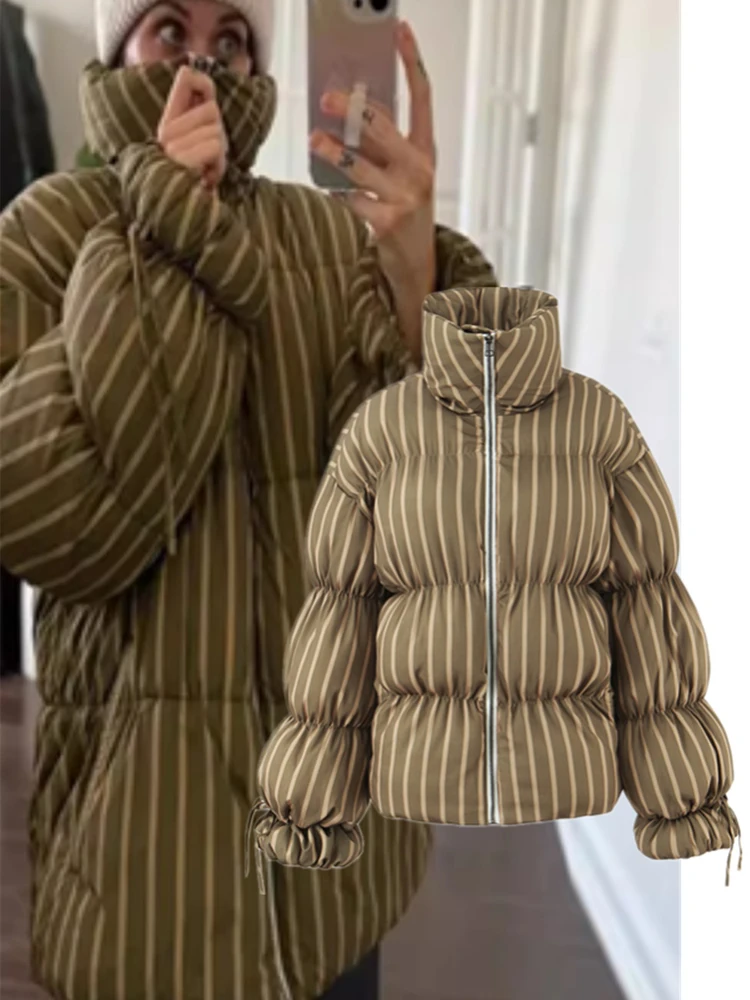 

Ретро Street Sle Свободная удобная повседневная пушистая теплая хлопковая универсальная верхняя одежда Jaet Sve Dstring Модная