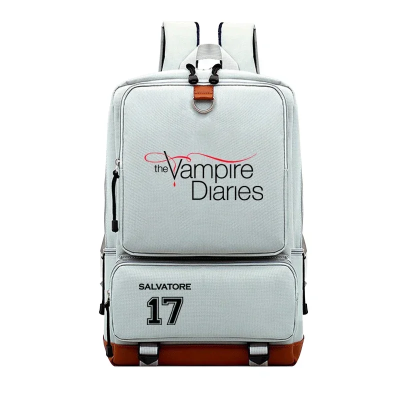The Vampire Diaries Backpack Teenager Large Schoolbag Laptop Bags Mochila Salvatore 17 Printed Men Women Fashion Outdoor Bookbag