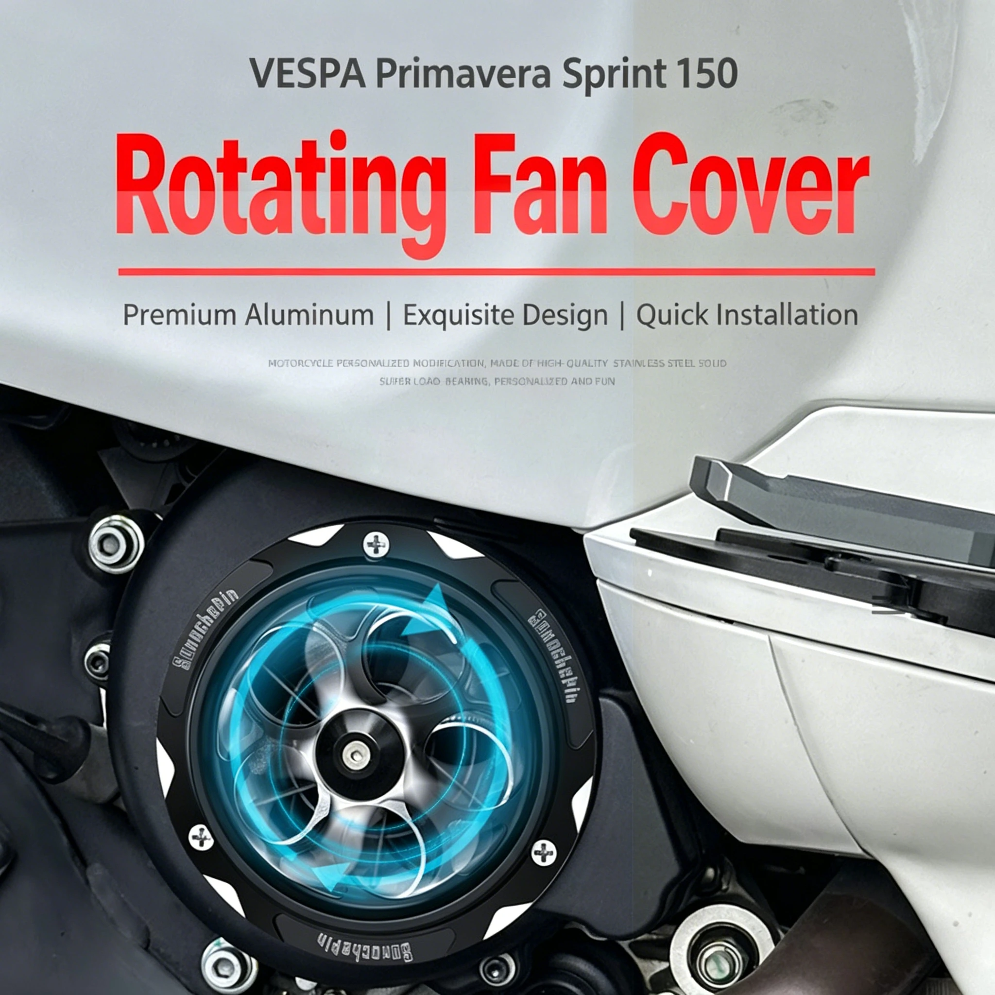 Modified Engine Rotating Fan Cover Air Intake Cooling Guard for Piaggio Vespa Primavera Sprint 150