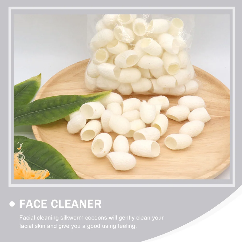 Skincare Finger Cot Spong Cleansing Face Silkworm Ball Make up Wipes White