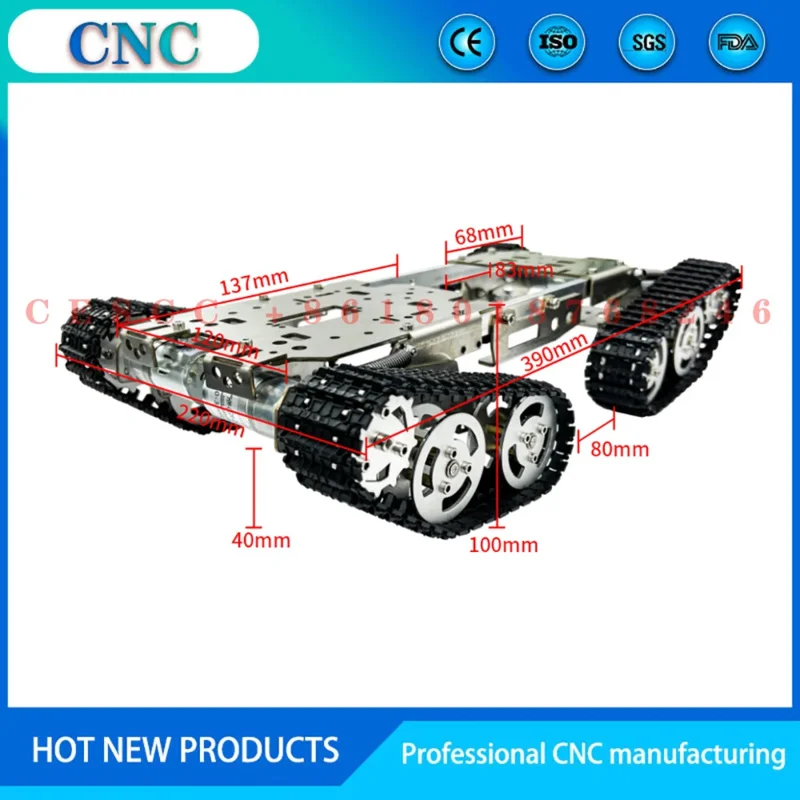 TS800S 4WD crawler tank chassis intelligent car obstacle robot load 12KG   experimental model