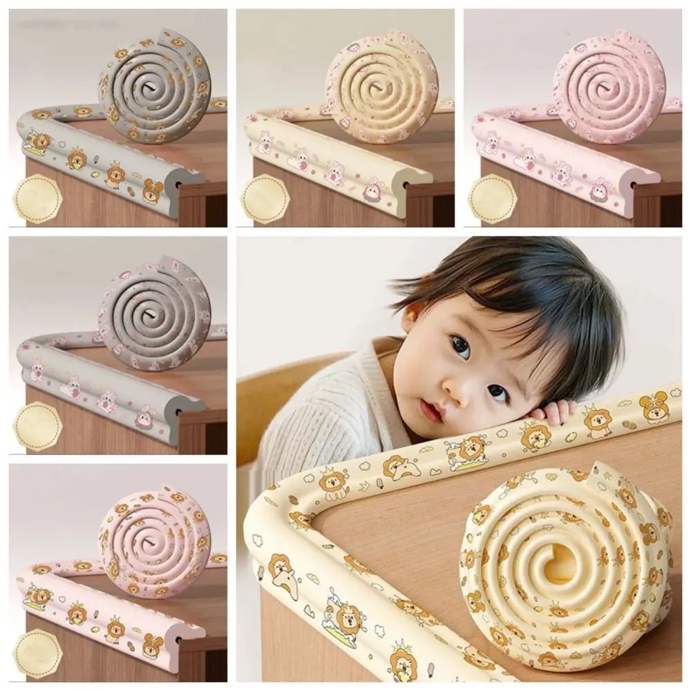 

Soft Baby Anti-collision Strip Cartoon Traceless Table Corner Protective Cover Beige Double-sided Tape NBR Edge Corner Windows